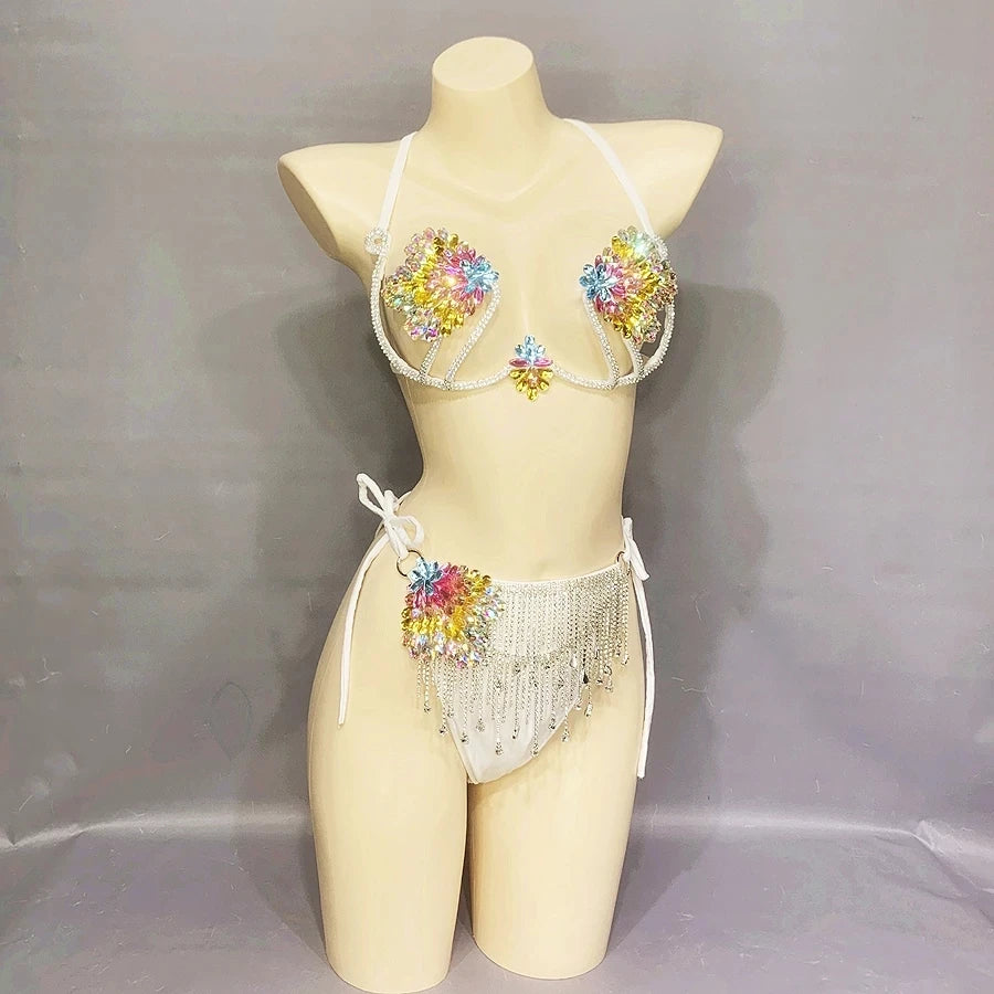 Jewel Festival Rave Wired Bras + Panty