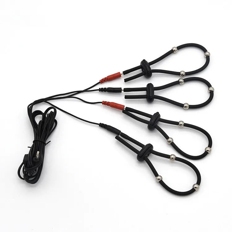 Electro Nipple Clamps Cockring,Electrostimulation Anal Butt Plug, Electric Shock Penis Ring/Plug Stimulation,E stim BDSM Sextoys
