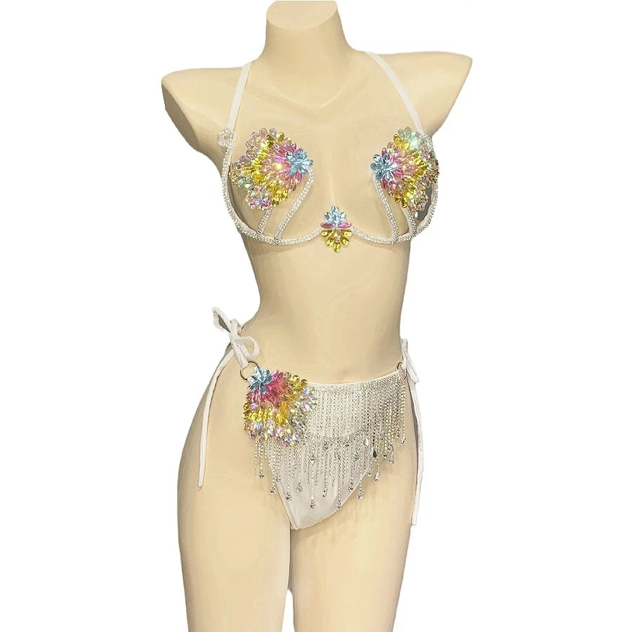 Jewel Festival Rave Wired Bras + Panty