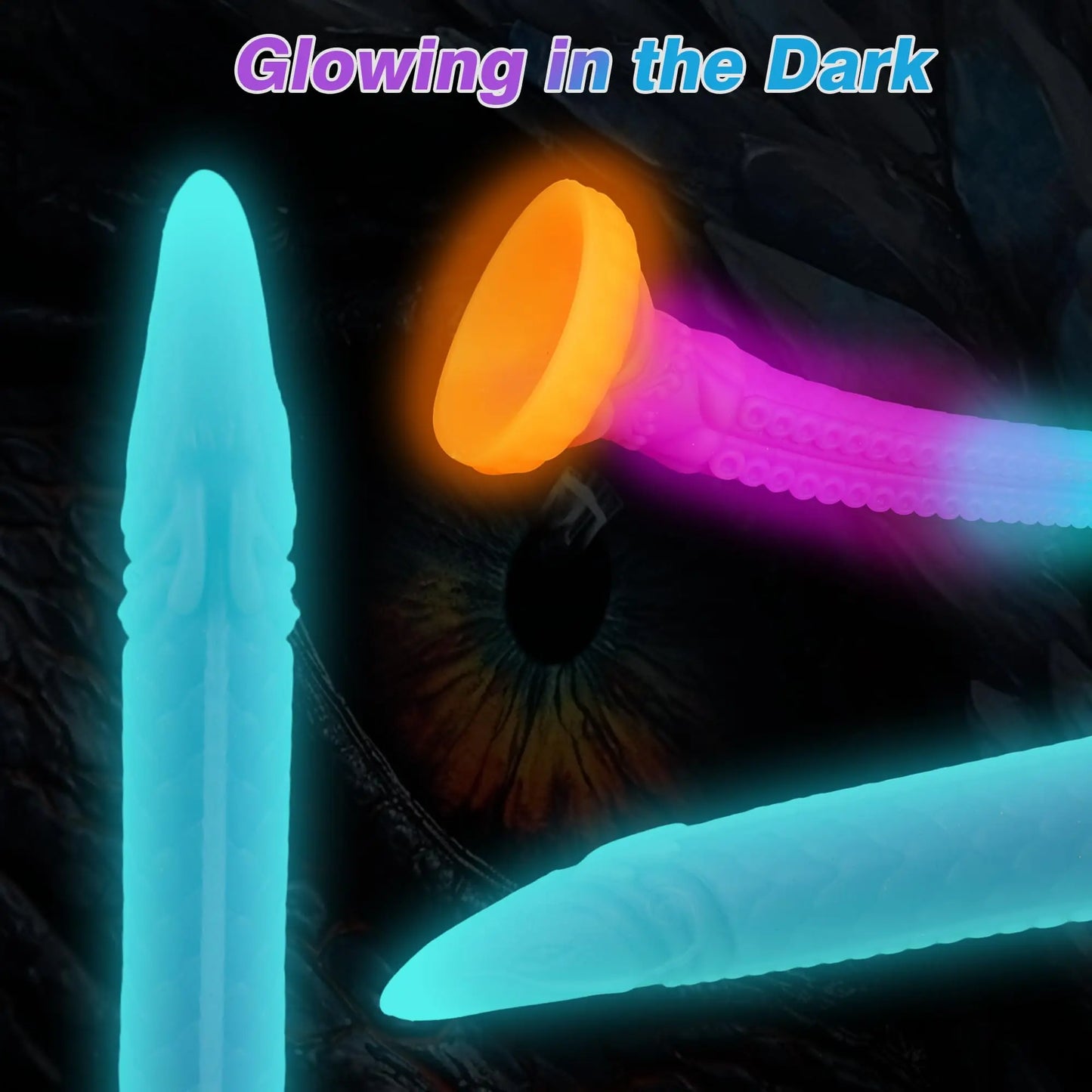 Adult Sex Toys Realistic Animal Octopus Tentacle Dildo Extra Long Rod Whip Luminous Dragon Silicone Anal Plug With Suction Cup