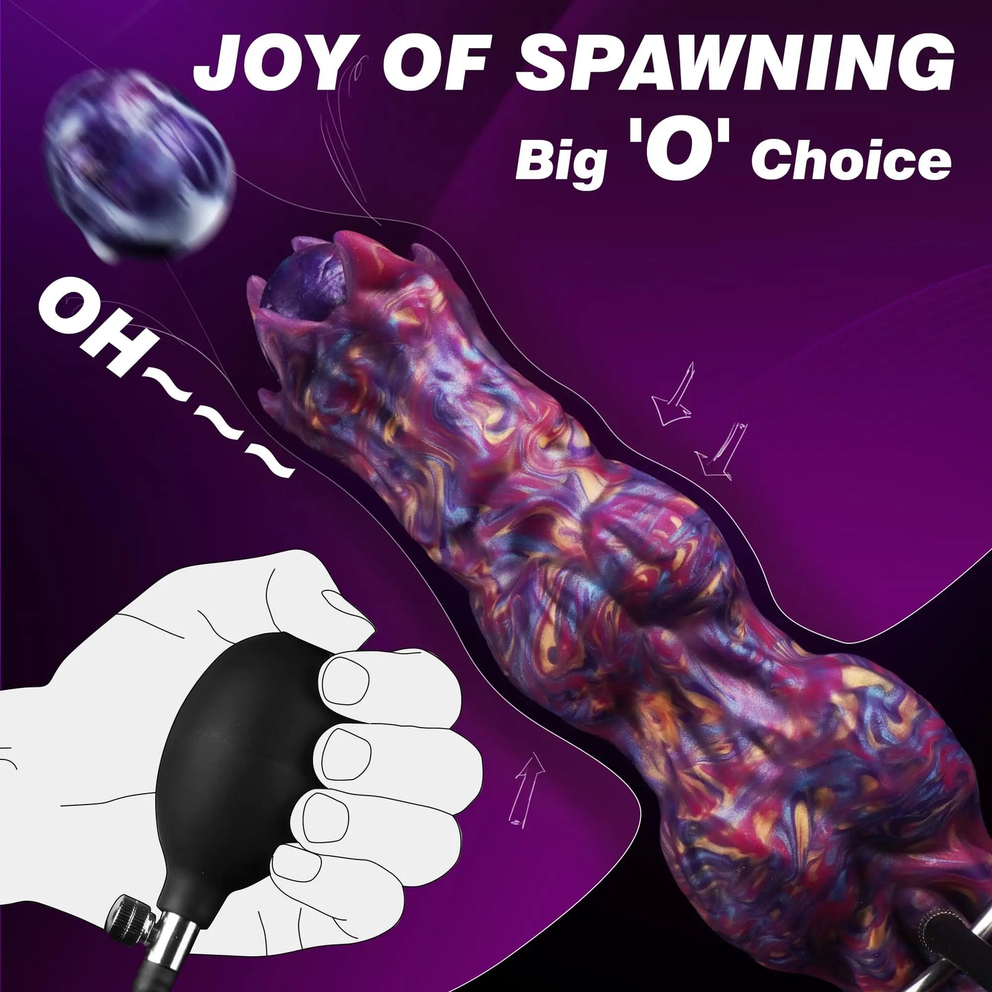 Fantasy Monster Alien Ovipositor Dildo with 3 Balls Realistic Silicone alien Dildo with 3 Eggs for Women Men Adult Sex Toy