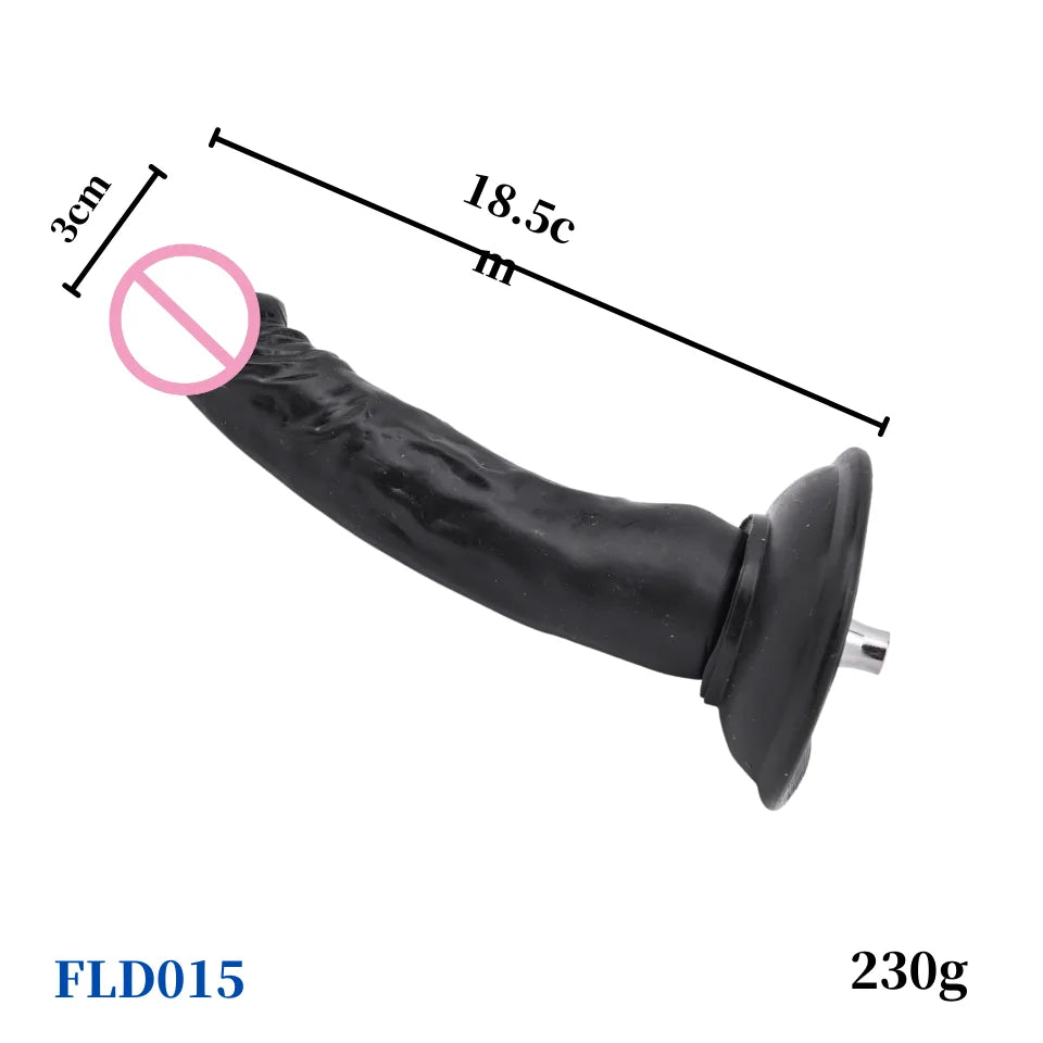 ROUGH BEAST Black Dildo Attachments for VAC-U-Lock/Quick Plug Sex Machine Love Machine Accessories for Adult Sex Toy Product