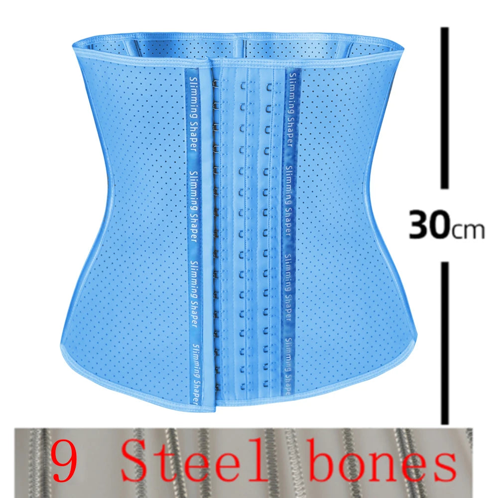 Latex Waist Trainer 25 Steel Bone Women Binders And Shapers Corset Modeling Strap Body Shaper Colombian Girdles Slimming Belt