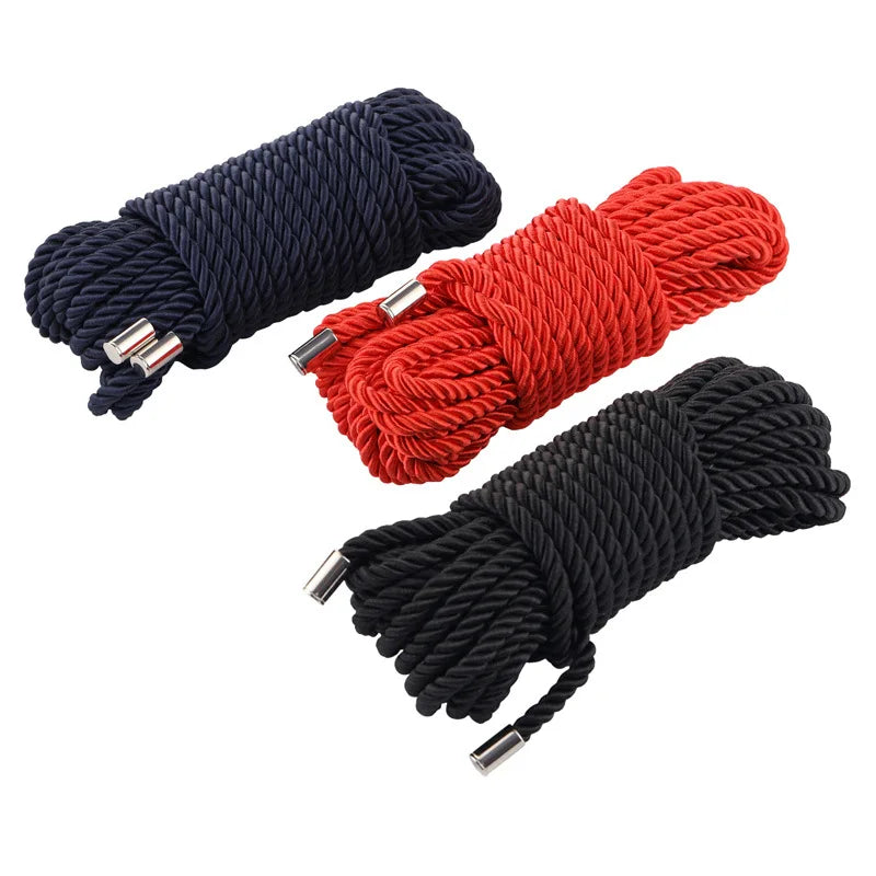 ASHBURNS 5m/10m Upgrade Soft Silk Rope Sex Bondage Restraint Slave Roleplay Sex Toys For Women Couples Adult Games Erotic Bdsm Fetish