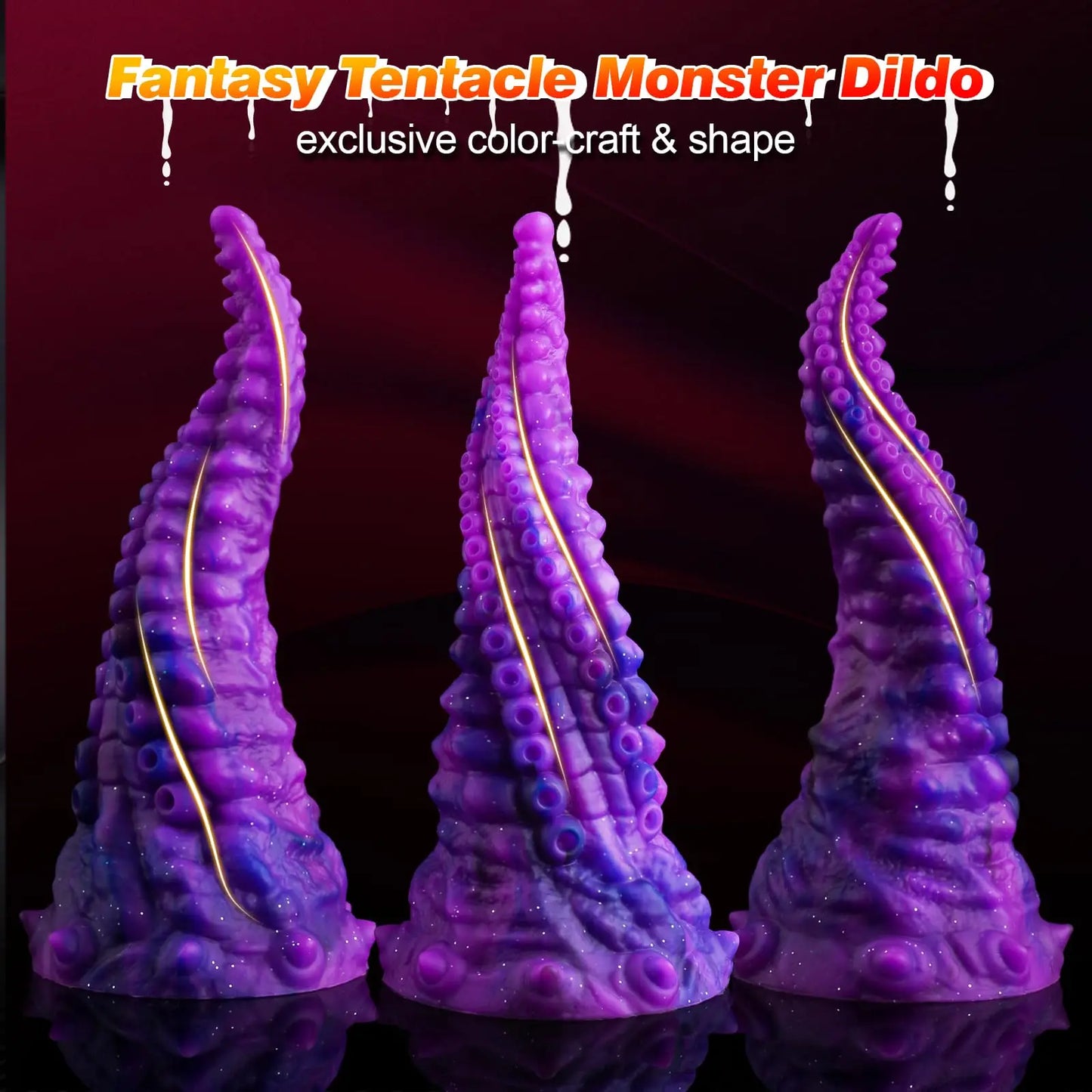 Ashburn Fantasy Octopus Tentacle Dildo Big Monster alien Dragon Dildo With Suction Cup Silicone Anal Plug Huge Sex Toys for Women Men