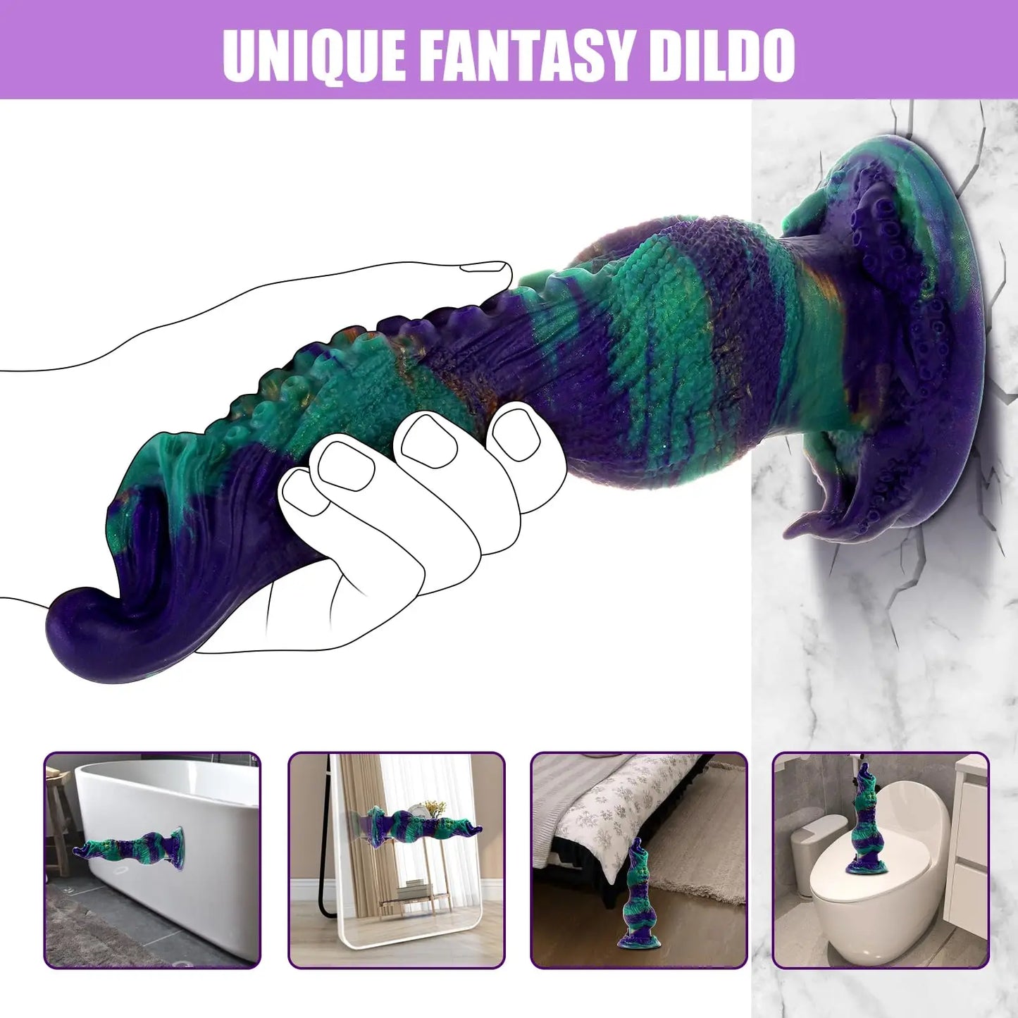 Huge Monster Fantasy Tentacle Sex Toy Silicone Realistic Dog Knot Dildo with Suction Cup G Spot Big Thick Anal Plug Masturbator
