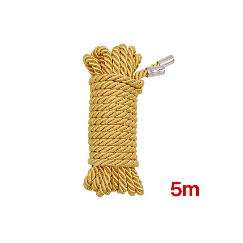 ASHBURNS 5m/10m Upgrade Soft Silk Rope Sex Bondage Restraint Slave Roleplay Sex Toys For Women Couples Adult Games Erotic Bdsm Fetish