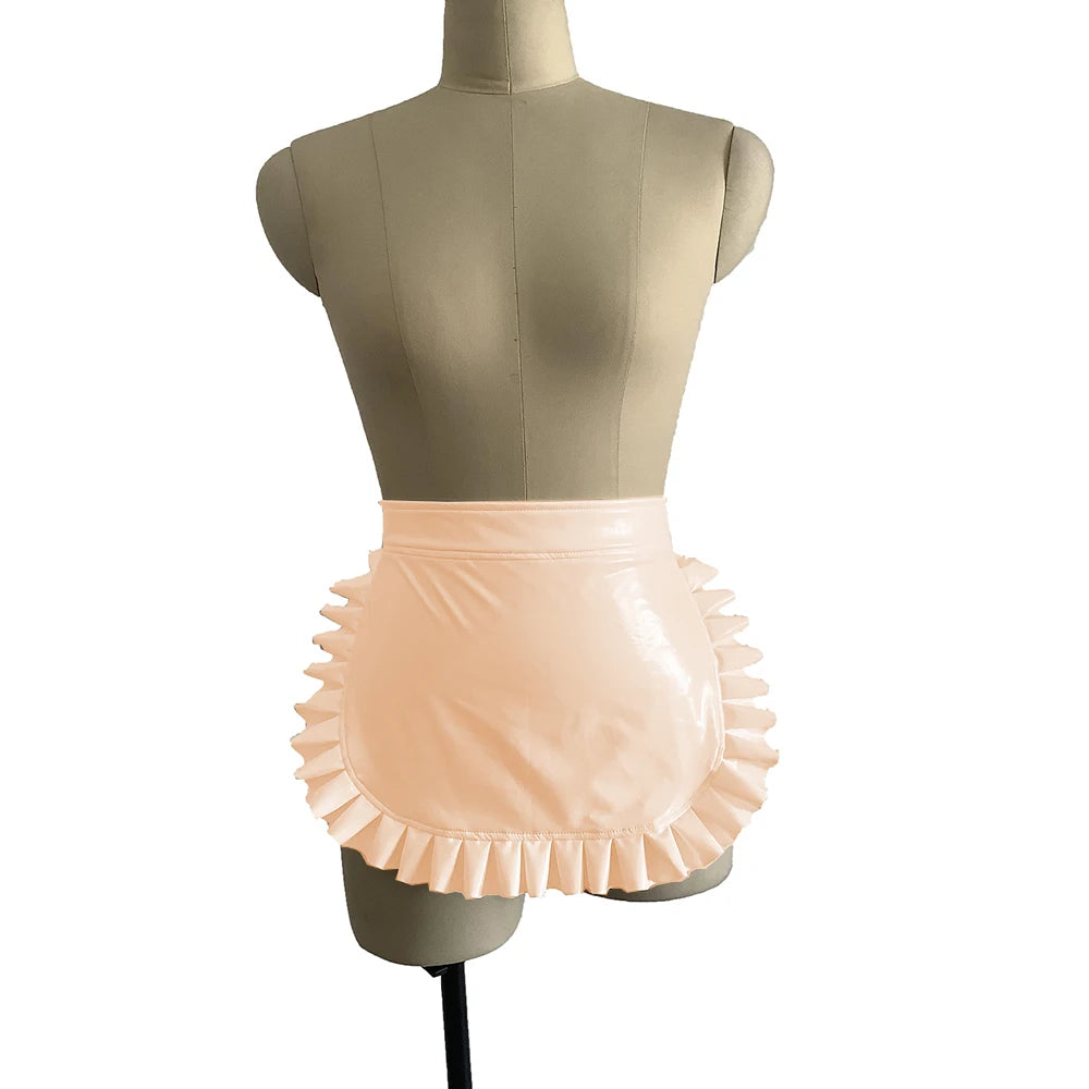 23 Colors High Quality Sexy Lolita Maid Cosplay Costume Japanese Style Ruffled Apron Women Cute PVC Apron Novelty Uniform Props