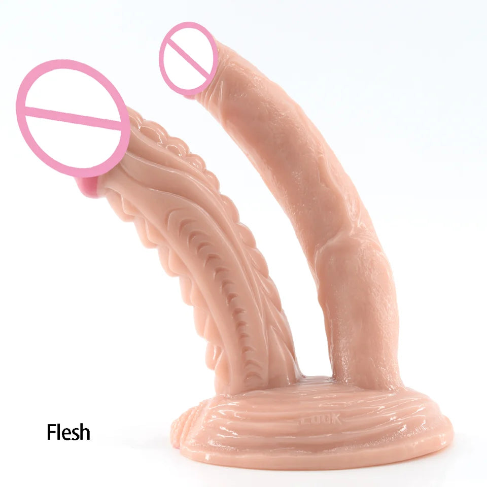 ROUGH BEAST  Double Dildos Female Masturbation Massager Huge Fist Dildo Anal Plug Toys  with Sucker Cup Sex Toys for Women