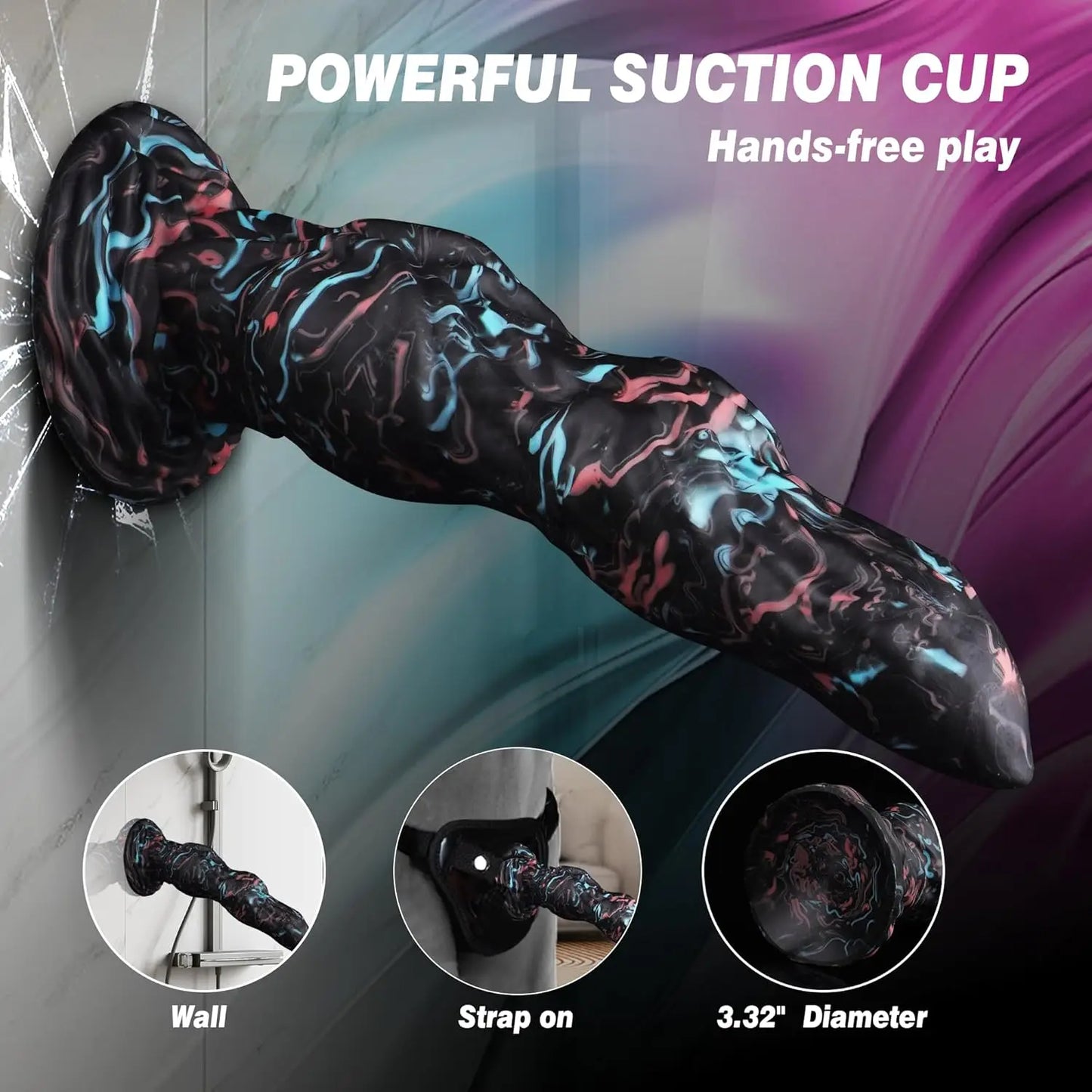 Fantasy Knot Dildo Thick Knotted Monster Dildo with Suction Cup Huge Butt Plug Large Alien Toy for Beginner Sex Toys for Men