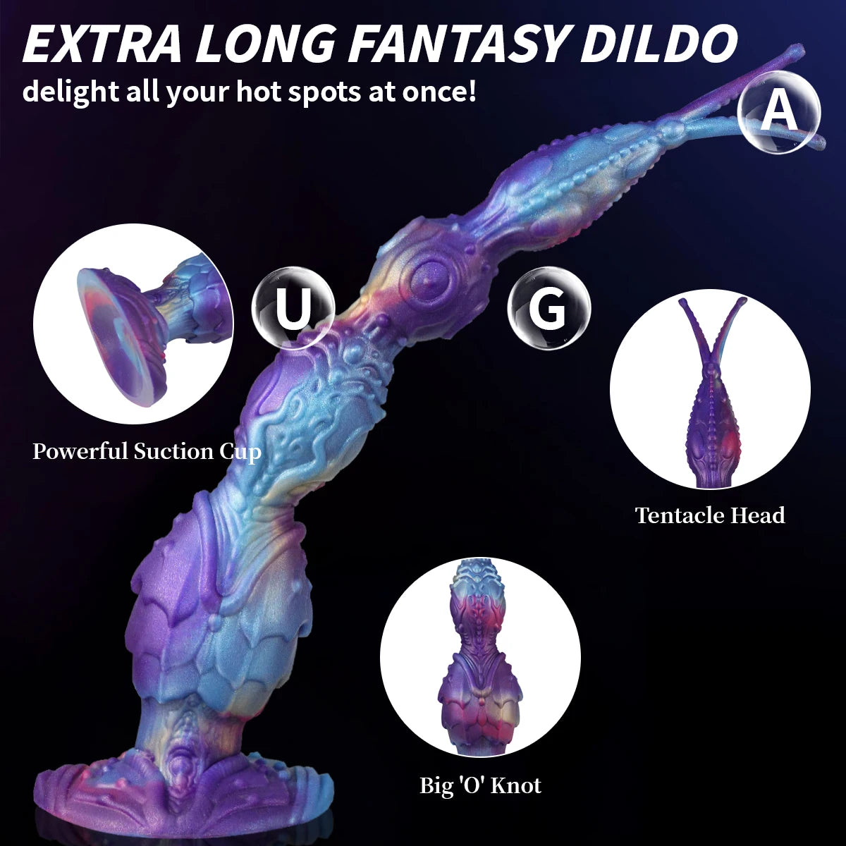 Long Anal Dildo Fantasy Monster alien Dildo Silicone Butt Plug Giant Penis G-Spot Stimulation Anal Sex Toys