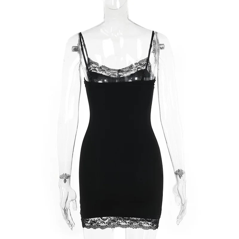 Y2K Women Streetwear Harajuku Skull Printed Sleeveless High Waist Bodycon Dress New Retro Punk Gothic Dress Grunge Outfits