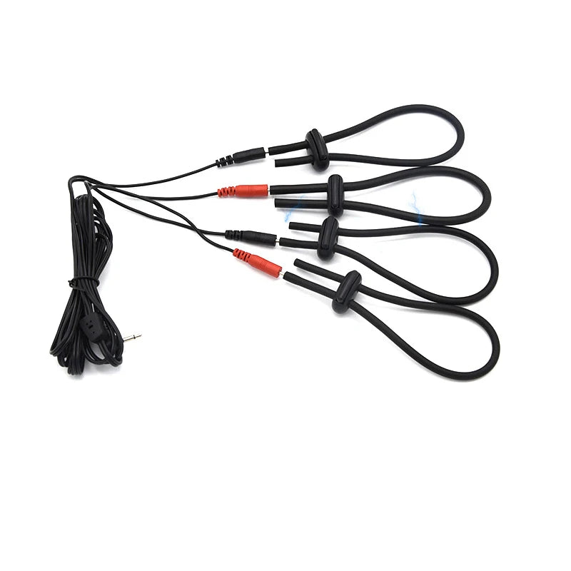 Electro Nipple Clamps Cockring,Electrostimulation Anal Butt Plug, Electric Shock Penis Ring/Plug Stimulation,E stim BDSM Sextoys