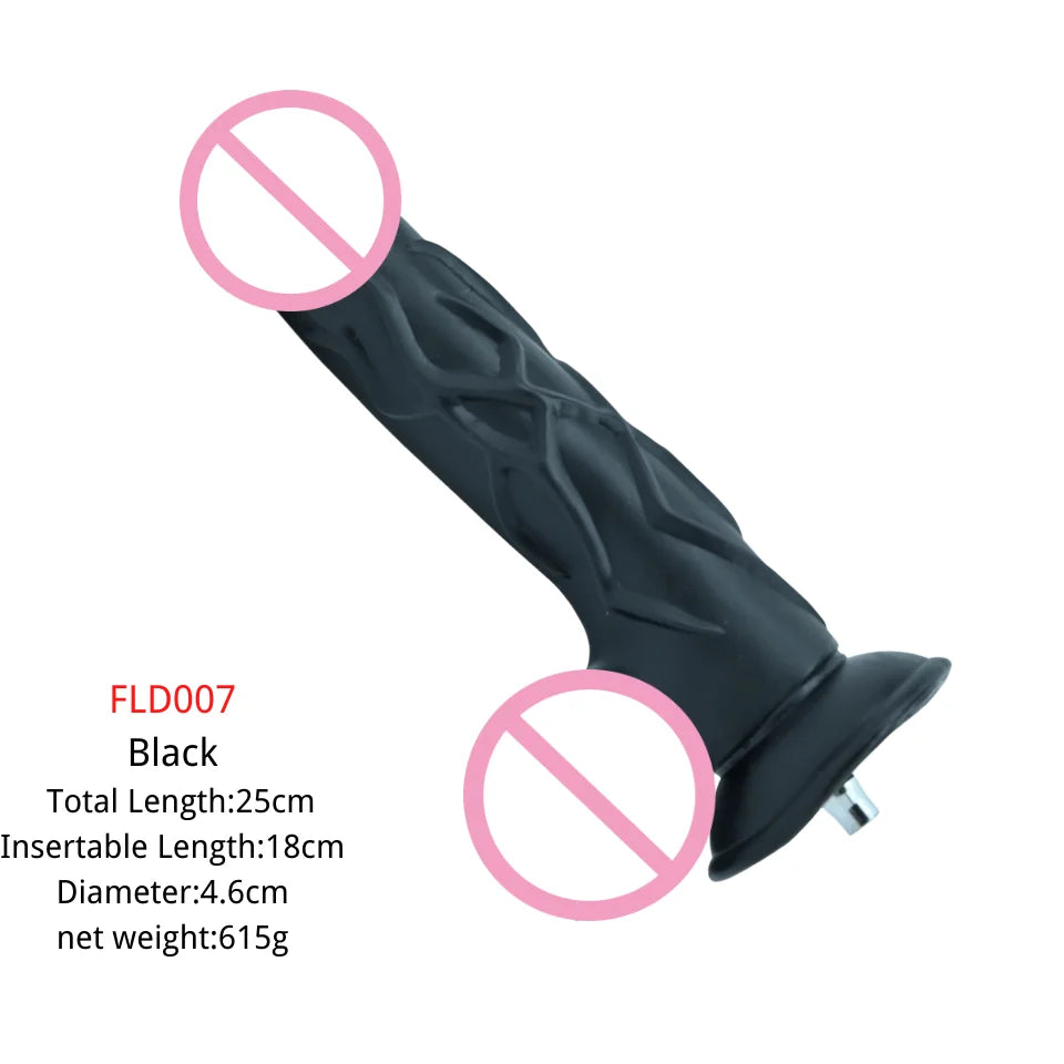 ROUGH BEAST Big Black Dildo for Vac-u-lock/Quick Plug Sex Machine Love Machine Accessories for Women and Girls Anal Game Toys