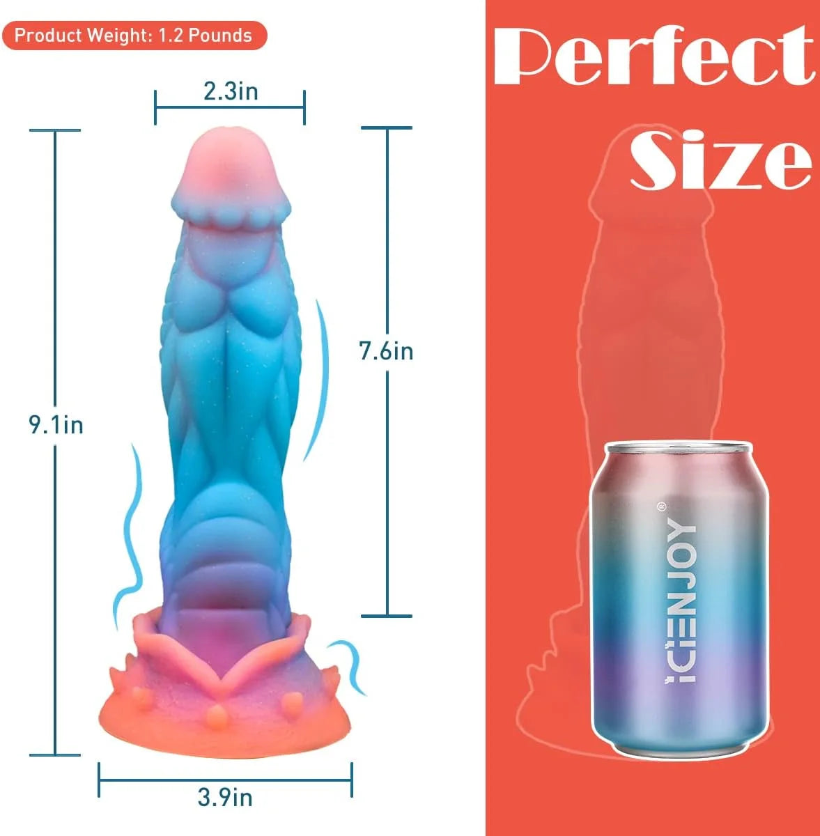 Realistic Silicone Anal Plug Alien Dildo Monster Fantasy Dragon Dildo with Suction Cup Luminous Penis Adult Sex Toys for Women