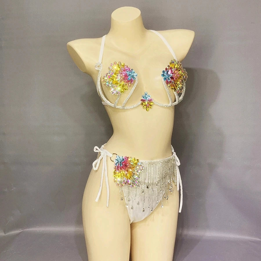 Jewel Festival Rave Wired Bras + Panty