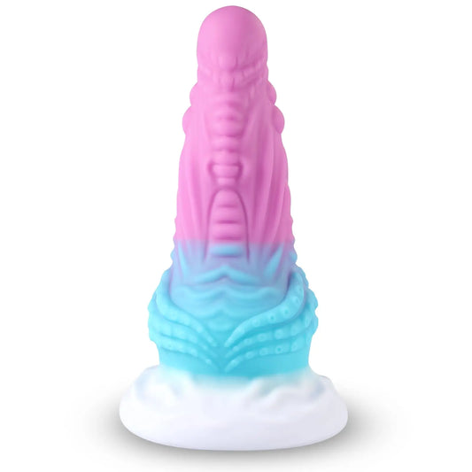 Liquid Silicone Anal Plug Monster alien Dildo with Powerful Suction Cup Octopus Tentacle Dildo Adult Masturbation Toys for Women