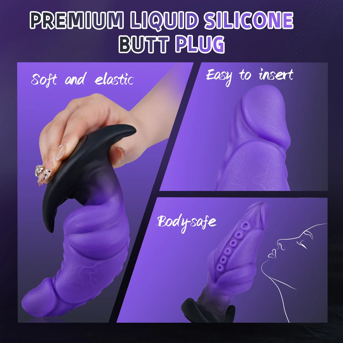 Large Huge Anal Dildo Realistic Butt Plug Wearable XL Butt Plug Silicone Anal Stretcher Anal Sex Toys for Advanced Women Men