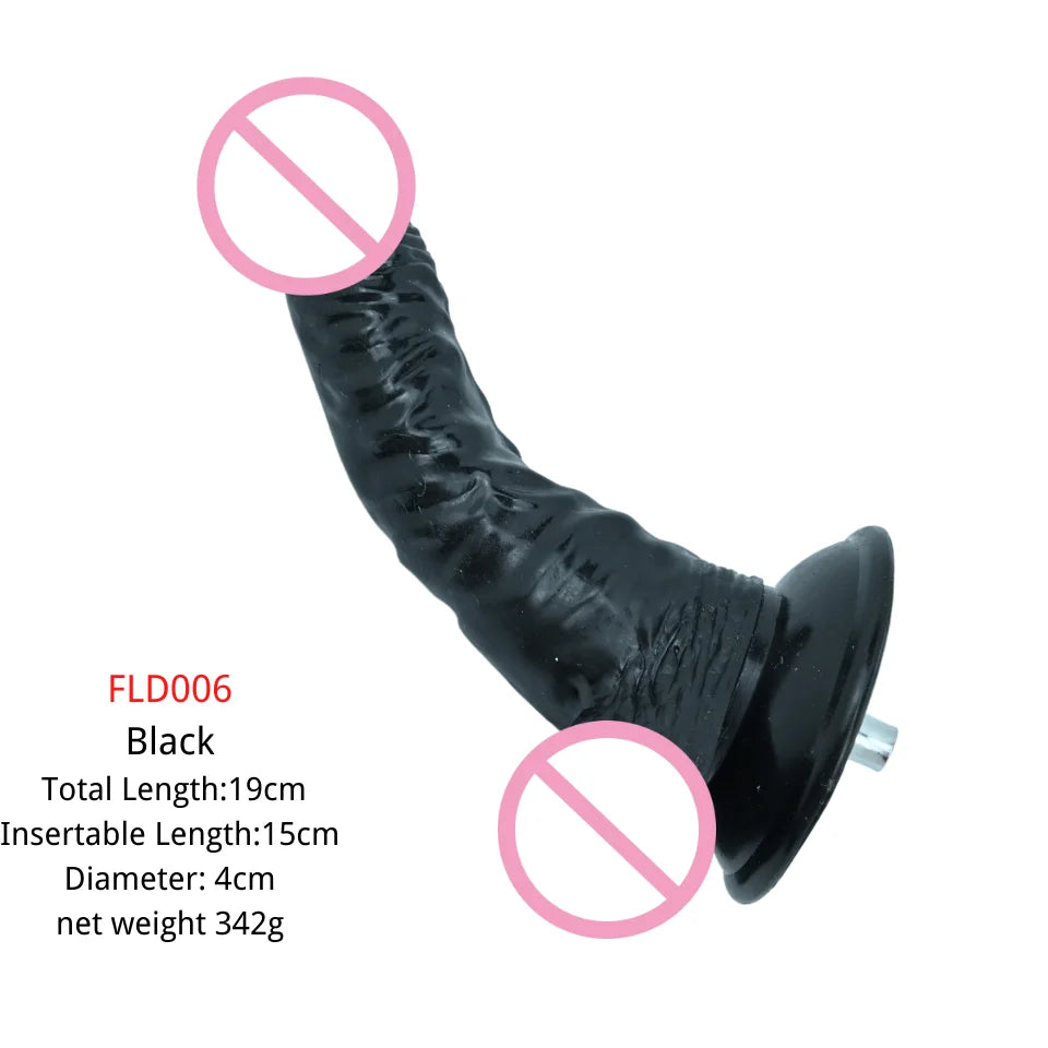 ROUGH BEAST Big Black Dildo for Vac-u-lock/Quick Plug Sex Machine Love Machine Accessories for Women and Girls Anal Game Toys