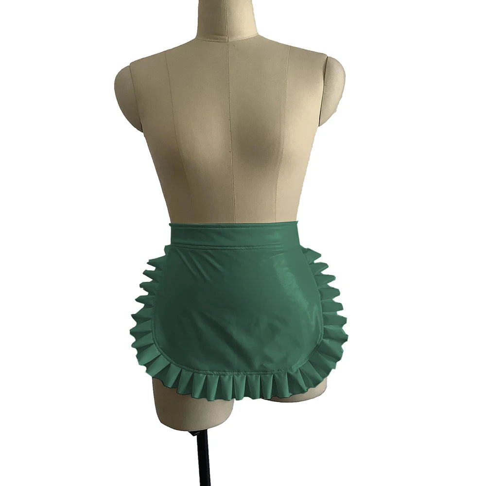23 Colors High Quality Sexy Lolita Maid Cosplay Costume Japanese Style Ruffled Apron Women Cute PVC Apron Novelty Uniform Props