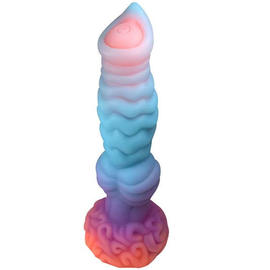 Custom Soft Skin Silicone Anal Plug Luminous Vagina Dog Knot Dildo Long alien Anal Butt Plug for Women Men Masturbation Sex Toys