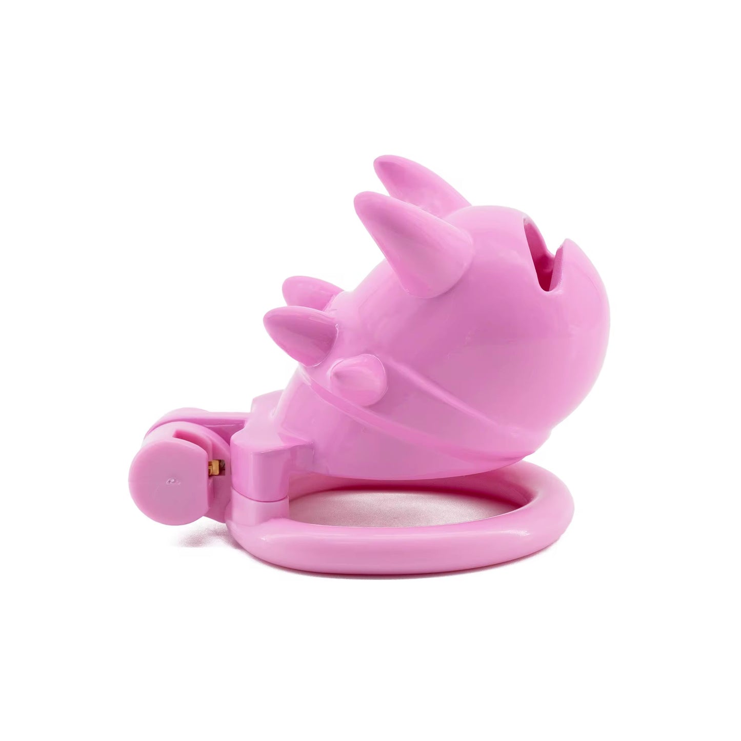 New pink/black plastic devil 😈 male chastity device bondage cage