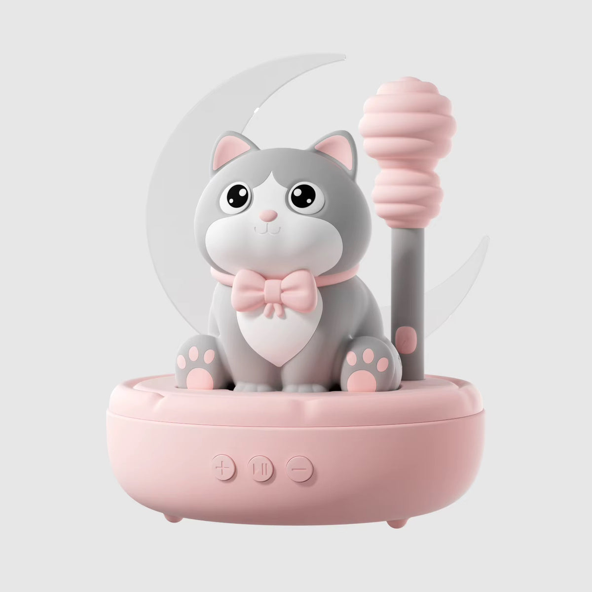 Cute Cat Desk Display that functions as Bluetooth speaker and toy