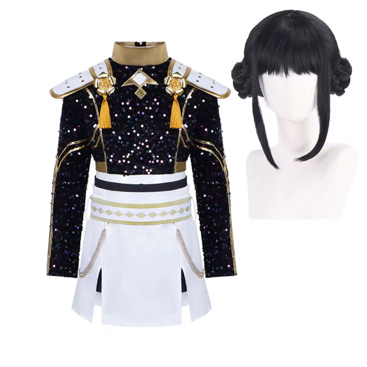 Full Kpop female characters costume with wig for adult woman