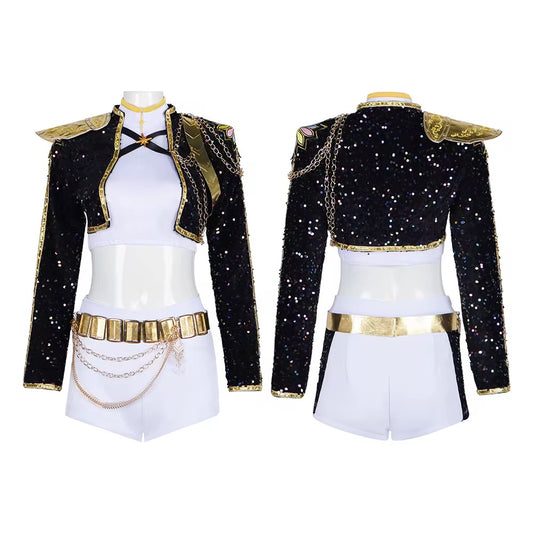 Full Kpop female characters costume with wig for adult woman