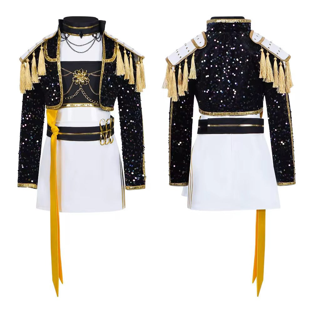 Full Kpop female characters costume with wig for adult woman