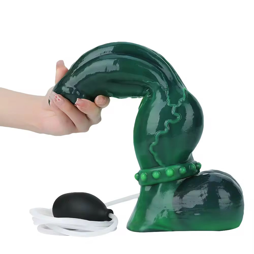 Green Monster three sizes squirting liquid 8in-15in