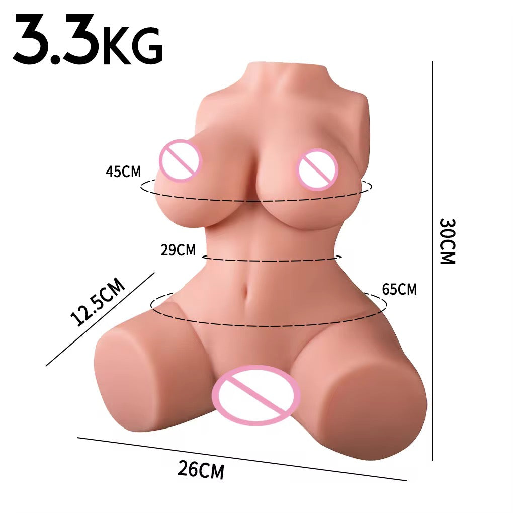 Female silicone torso 11-12 in long and wide