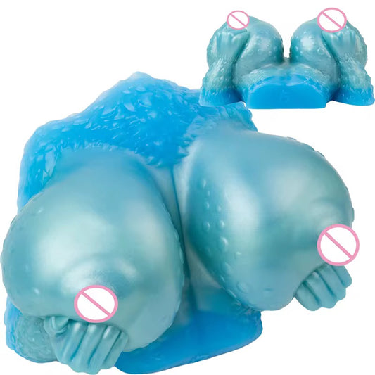 Furry Silicone Breast Male Masturbator