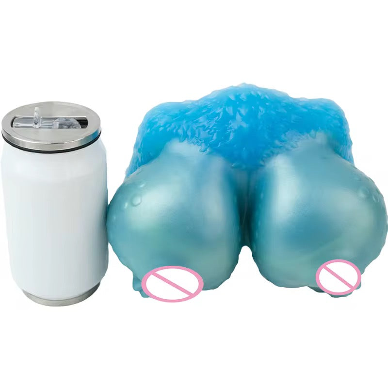 Furry Silicone Breast Male Masturbator