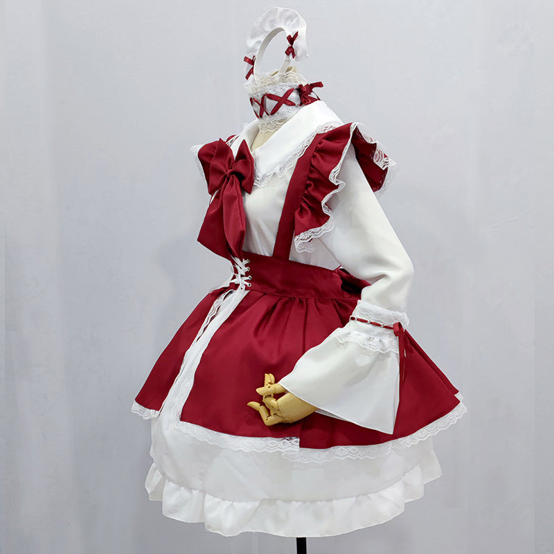 Blood Ruffle Requiem – Gothic Shrine Maid Cosplay Set (6-Piece Ritual Kit)