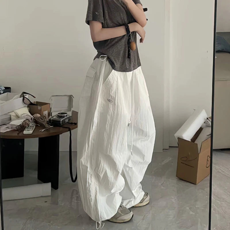 Oversized Sweatpants Women Y2K Streetwear White Wide Leg Joggers Harajuku Baggy Cargo Pants Summer Korean Casual Trousers New