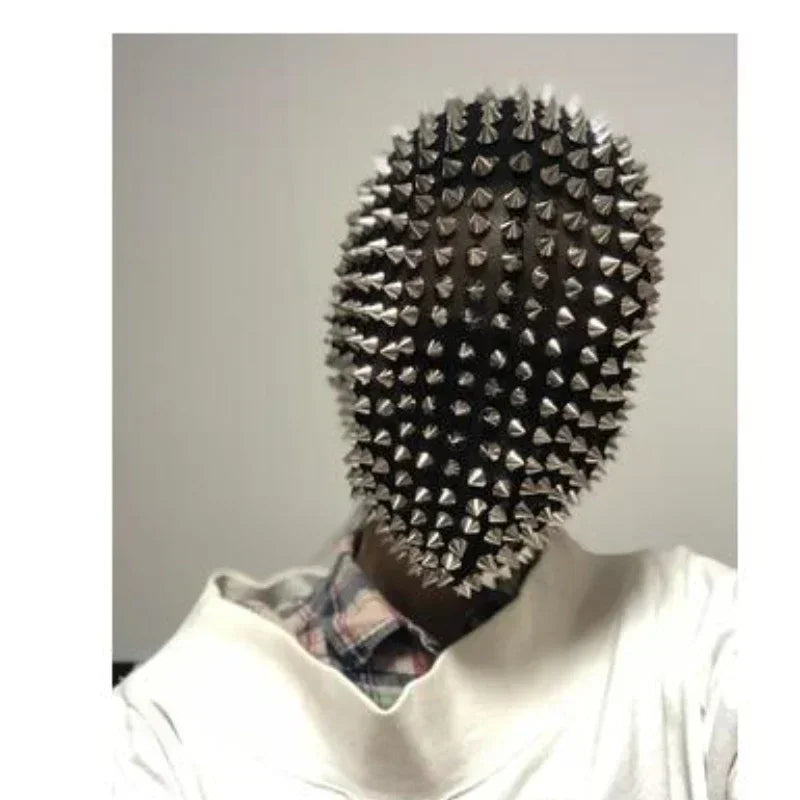 Studded Spikes Full Face Mask Cover Halloween Cosplay Funny Mask Night Club Dance Mask For Adult Toy Nightclub Bar DJ Party