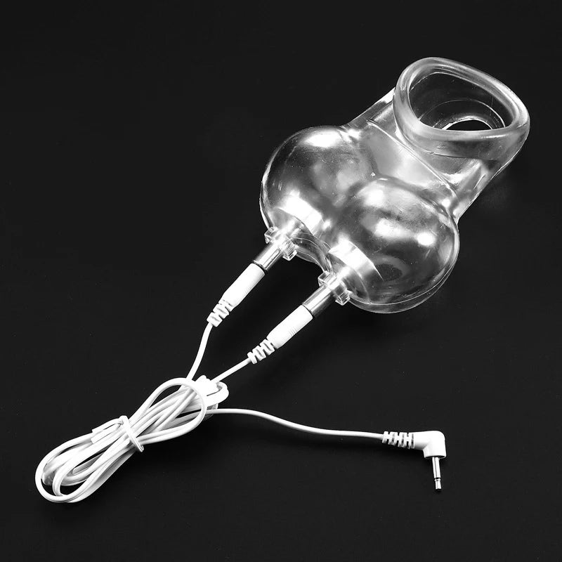 ASHBURNS Electro Shock Anal Butt Plug Electric Nipple Sucker Clamps E-stim Penis Plug Ring Cock Cage SM Chastity Couple Sex Medical Toys