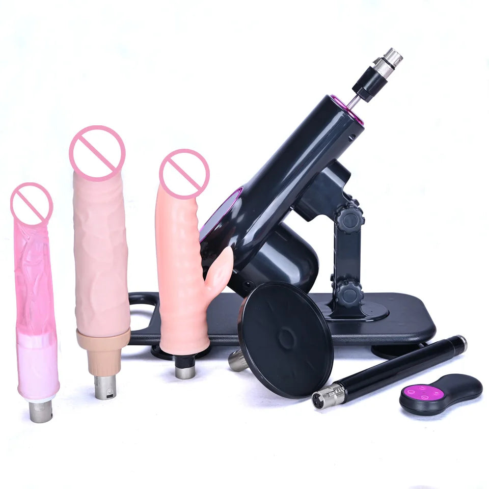 ROUGH BEAST New Sex Machine with 3XLR Attachment Wireless AutomaticMasturbation Machine for Women and Men Remote Control Sex Toy