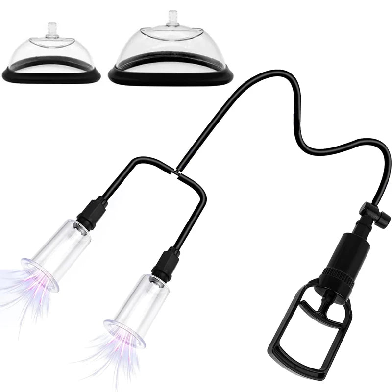 ASHBURNS Manual Pussy Pump Vagina Clitoris Sucker Manual Women Breast Massage Nipple Stimulator Enlarge Vacuum Pump Cover Adult Sex Toy