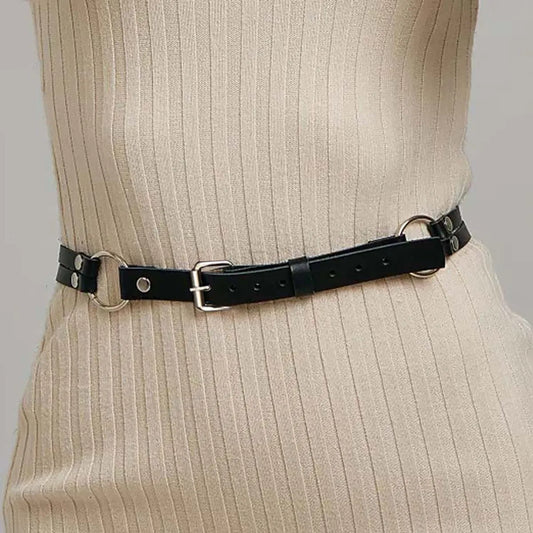 Women Fashion Pu Leather Harness Waist Belt Punk Decorative Waist Belt Straps Harness for Women Gothic Clothing Accessories