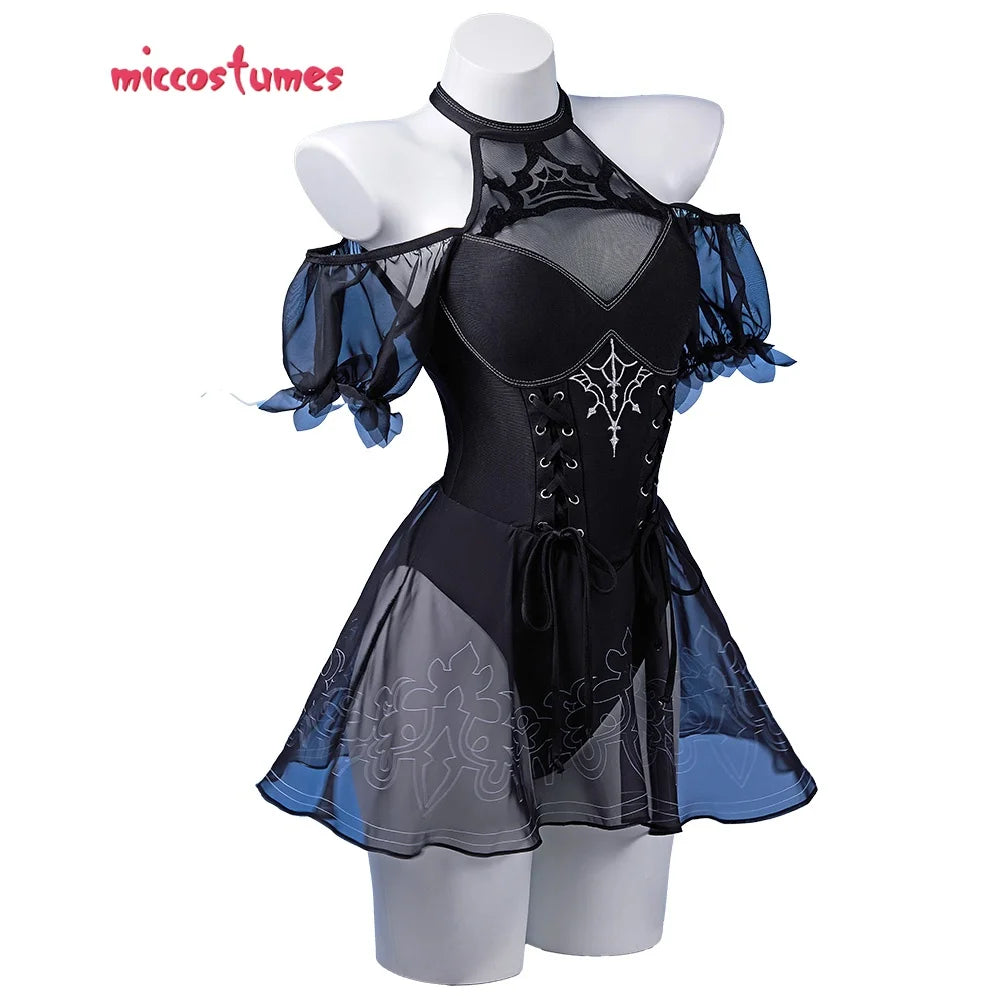 haikyuu Women 2B Derivative Sexy One-piece Swimsuit Halter Backless Tummy Control Bathing Suit