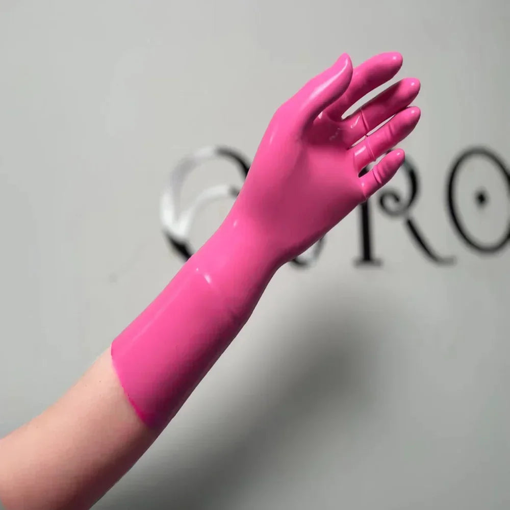 customizedLatex Gloves men smoky transparency socks Rubber Gloves Adult Unisex Seamless mask hood molding latex fetish