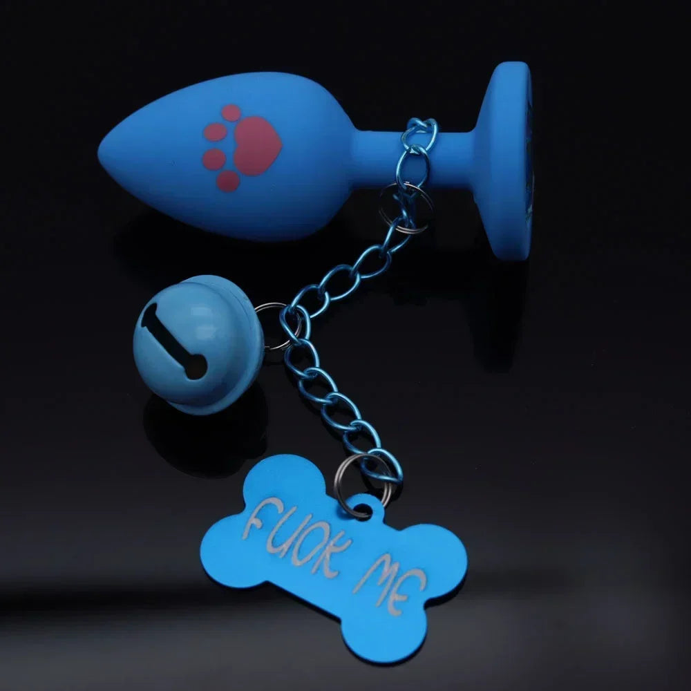 ASHBURN New PINK /BLUE Anal Plug Sex Products Adult Sex Toys for Men Real Tail Plug Adult Toys Butt for