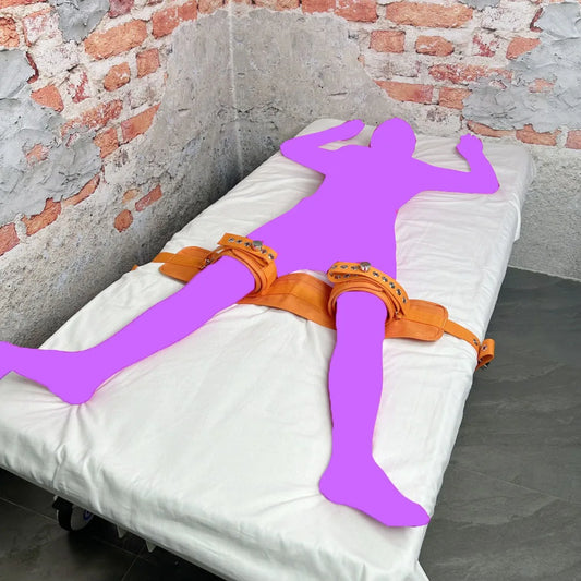 4 Point Bed Restraint System Under Mattress Restraining Leg Thigh Bondage Belt  for BDSM Tie Down Straps