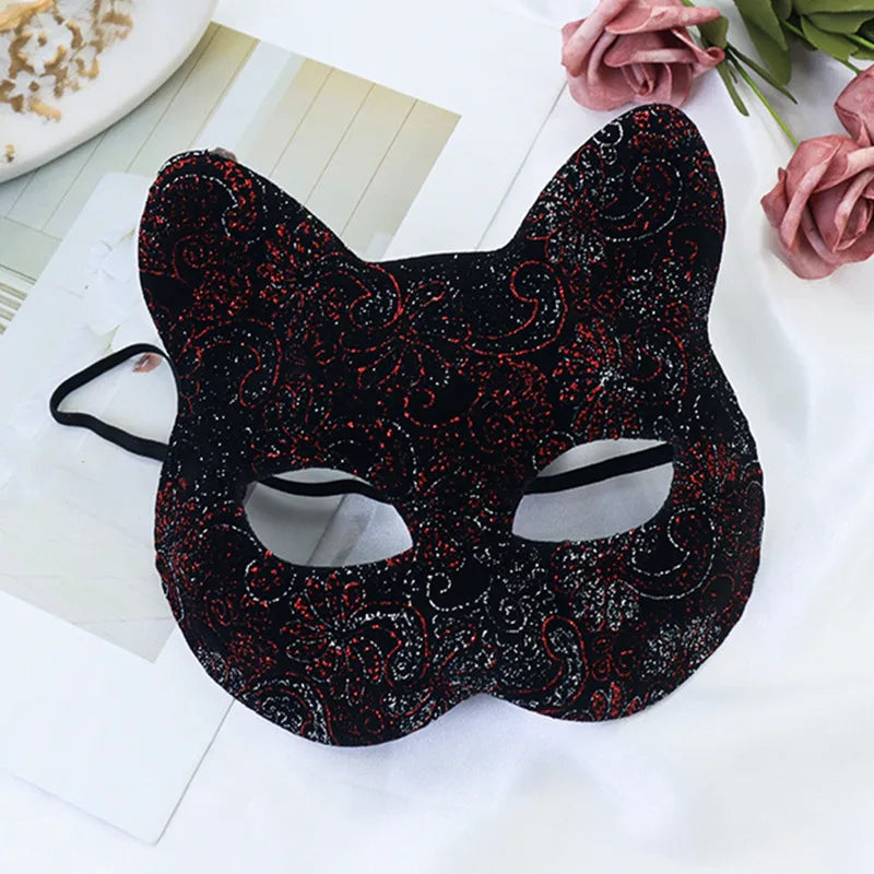 Sexy Women Role play Cat Mask Half Face Fox Animal Cosplay Sex Mask Halloween Party Mask Masquerade Ball Fancy Masks