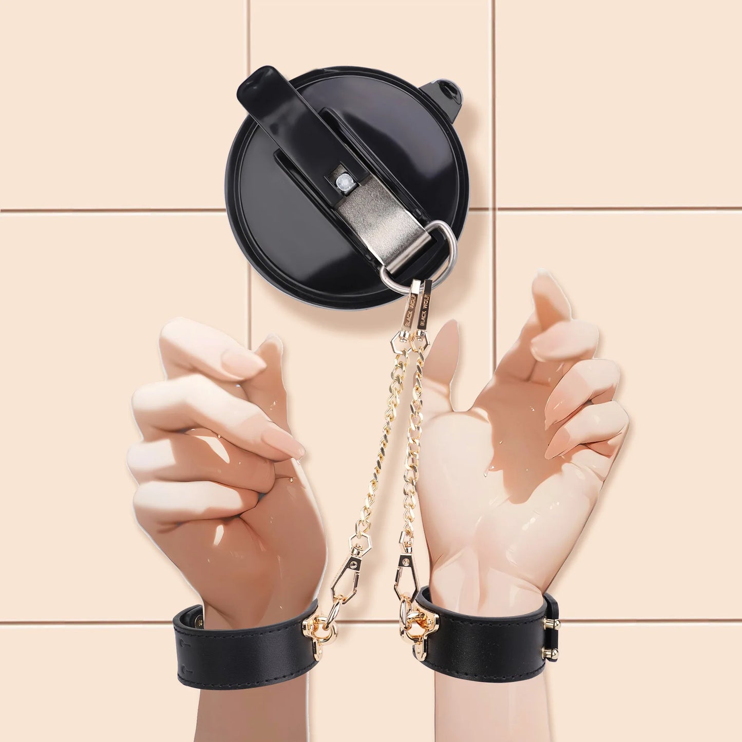 Handcuffs Sex Toys Bathroom Strong Suction Suction Cups Handcuffs Auxiliary Props Bondage Punished on the Wall for Couples