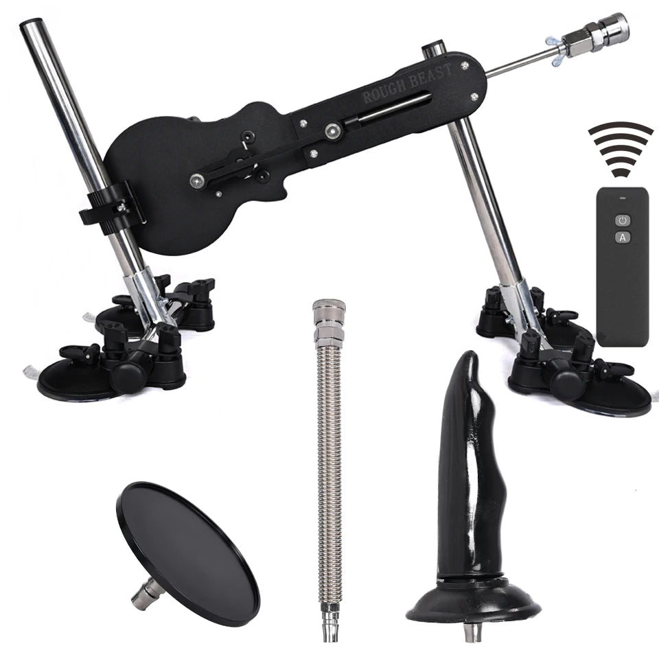 ROUGH BEAST Automatic Sex Machine with Dildo Attachment Wireless 70W Power Masturbation Machine for Women Telescopic Men Sex Toy