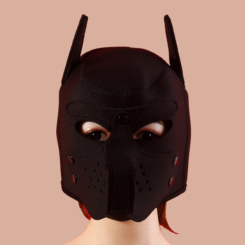 Dog Head Mask Removable Muzzle Hood Mask Cosplay Roleplay Party Gay Puppy Mask Bdsm Masks Masquerade Mask Sex Toys for Couples