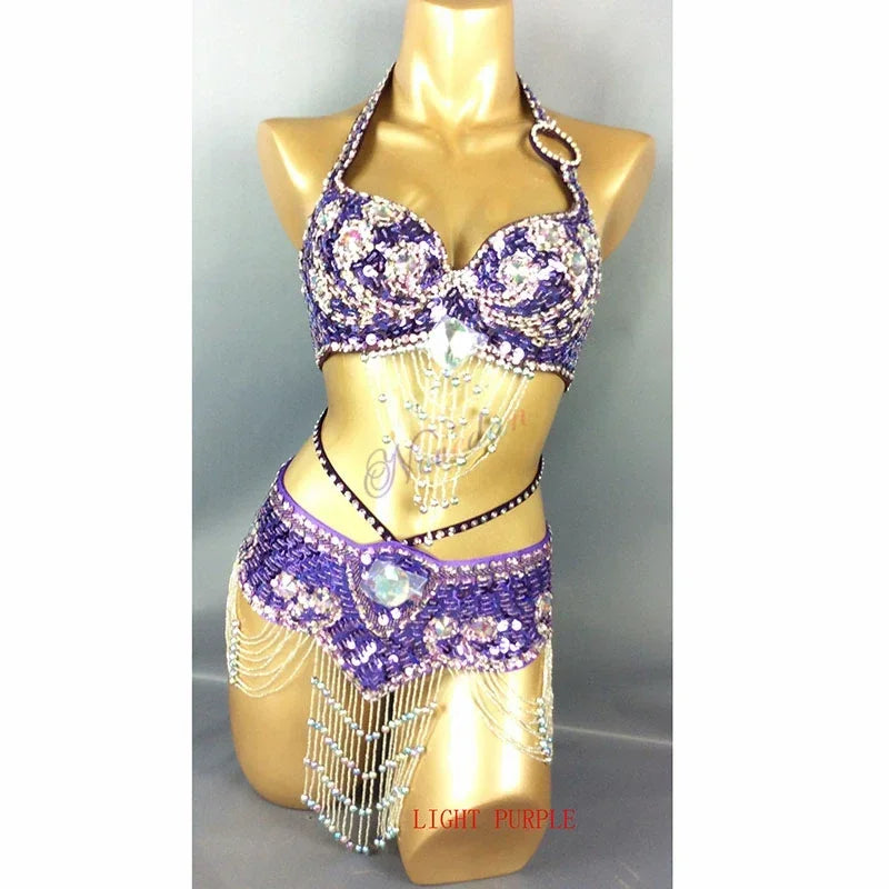 Crystal Beads Tassel Fringe Sequin2 piece set